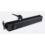 Avalon AN-12WPDU13UK-3M 12 Way PDU UK Type 13A with 3 Mtr UK Type Power Cord (Vertical Mount)