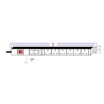Avalon AN-6WPDU13UK-BR-V 6 Way PDU with 13A Circuit Breaker,  3 Mtr Cable with UK Plug Vertical Mount