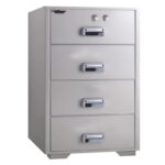 Eagle Safes FR Filing Cabinet (SF680-4TKX) - 4 Drawers - 2 K/Ls on Top Drawer