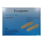 Ecopore Adhesive Plaster Strip,  Sterile,  1.9cm x 7.6cm,  1 Box (100pcs/box)