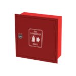 Mild Steel Single Door Fire Extingusher Cabinet,  Red Coated