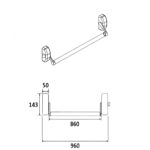 Elock EL-CMP501 Push bar exit device 1 point lock