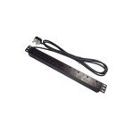 ExTell EPDHUK08-UK-13-BK PDU with Aluminium frame, UK type, 8 outlets, Black