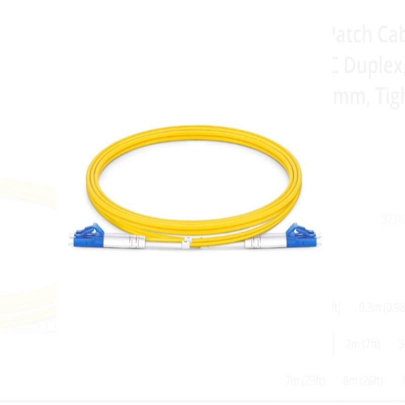 Techlogiks TL-FPC-SCLC-09-DX-005 SC/UPC-LC/UPC Single Mode OS2 09/125 Duplex Fiber Optic Patch Cord 5 Meters, LSZH Jacket (Yellow Color)