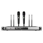 DSPPA D5821 True Diversity UHF Wireless Microphone System (2 hand-held mic)