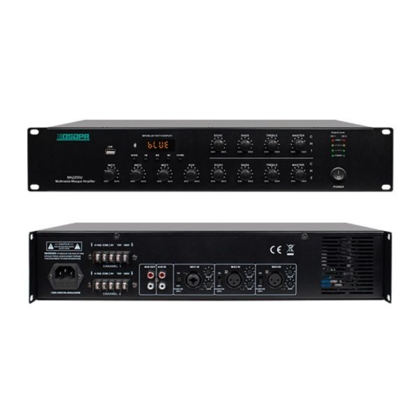DSPPA MA2250U 2*250W Multimedia Mosque Amplifier
