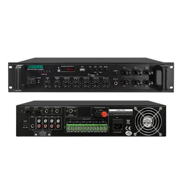 DSPPA MP1010U 350W 6 Zones Paging Amplifier with USB/ SD/ FM/ Bluetooth