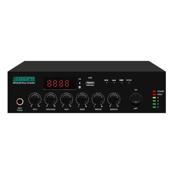 DSPPA MP35UB Mini Digital Mixer Amplifier with USB/FM/Bluetooth
