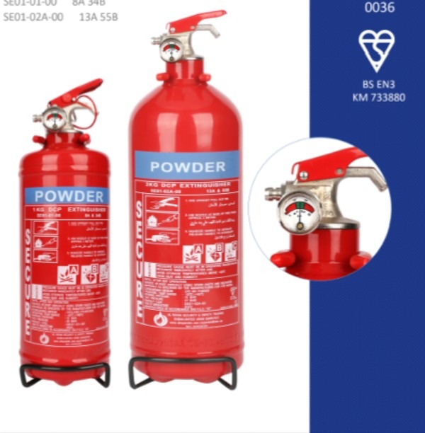 SECURE (SE01-01-00 / SE01-02A-00) Portable Fire Extinguishers (1KG & 2KG DCP Extinguisher)