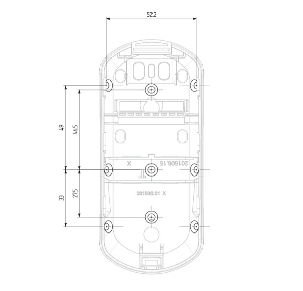 Satel SLIM-DUAL Dual-Technology Motion Detector / Mounting Template
