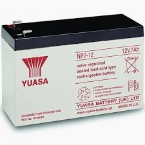 YUASA NP7-12 12V 7Ah–Yuasa NP Series Standby & Cyclic AGM VRLA Battery