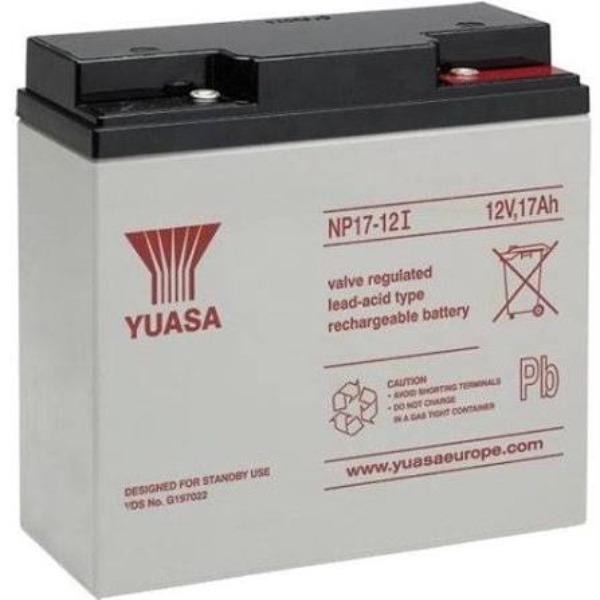 Yuasa NP Series 12V 17Ah Industrial VRLA Rechargeable SLA Battery (Model: NP17-12I)